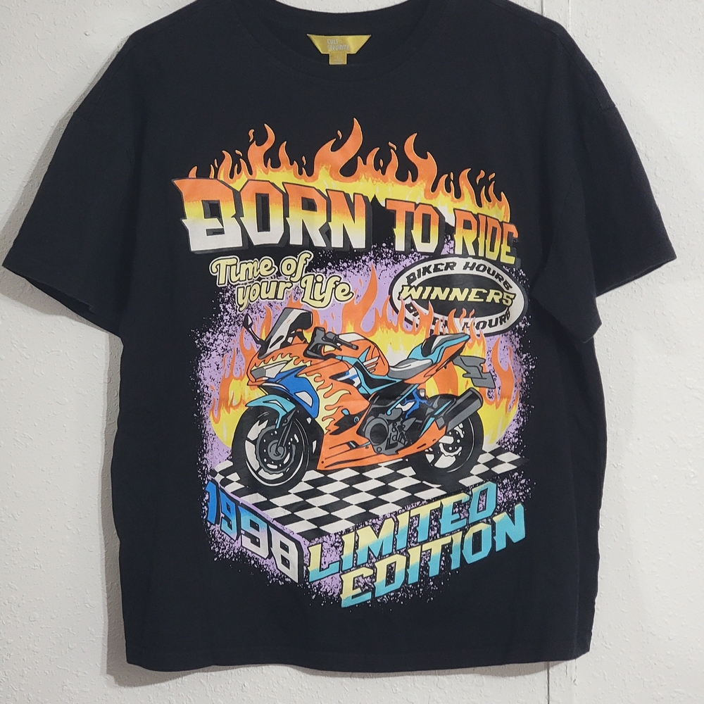 Born To Ride Time Of Your Life 1998 Black Limited Edition Biker T-Shirt Sz Large